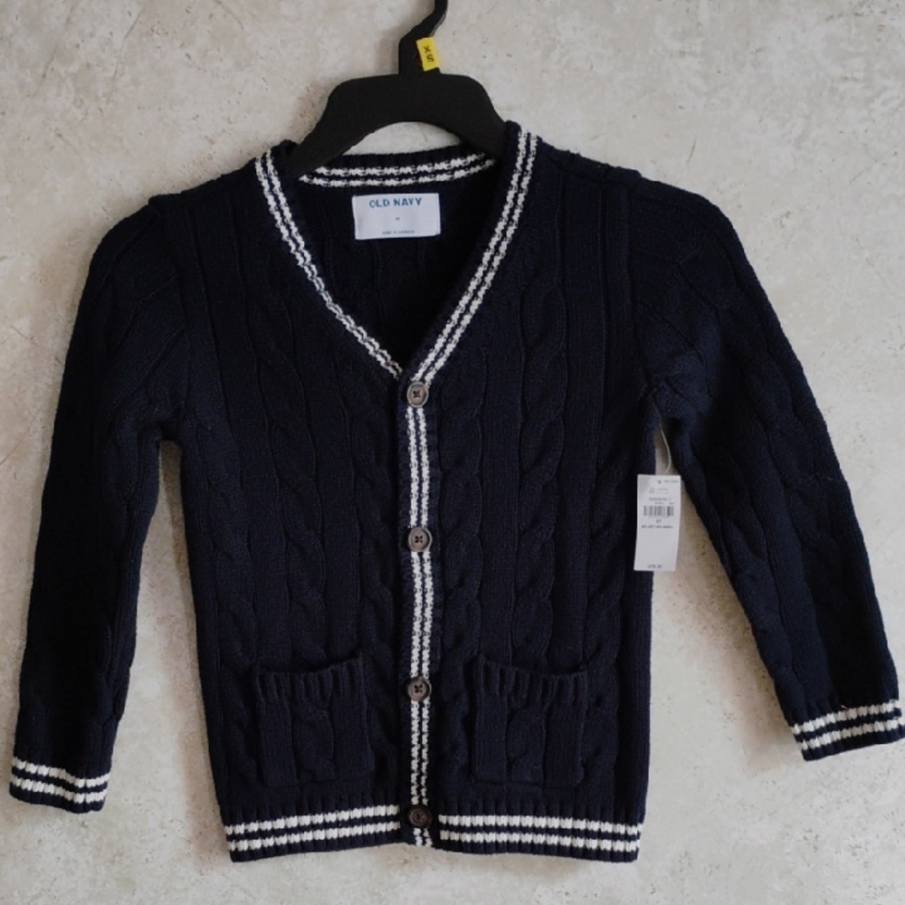 Old Navy Men's Black Cardigan Sweater